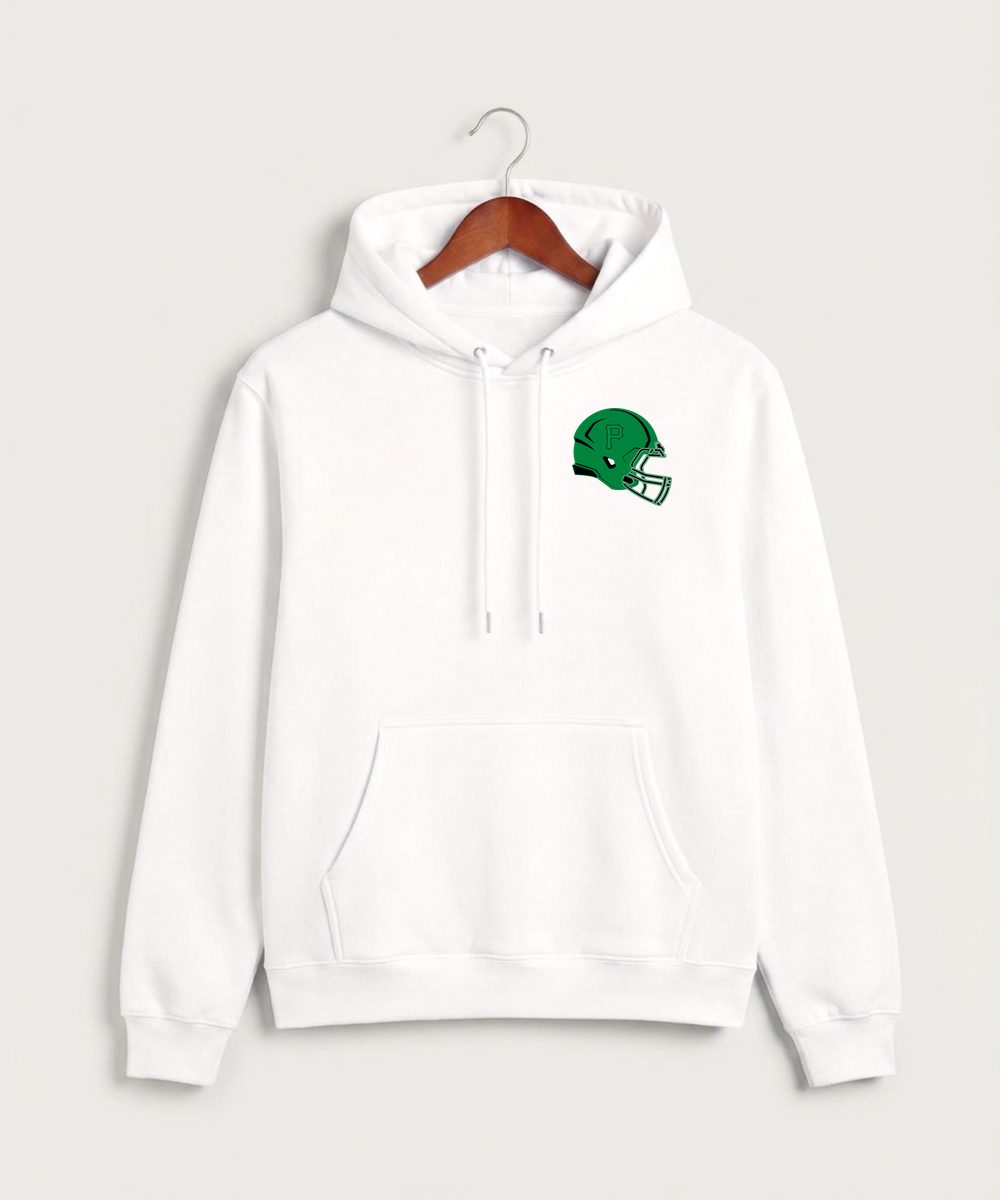 Pipestone Area High School Football (Boys) - White Hoodie Value - Left Chest