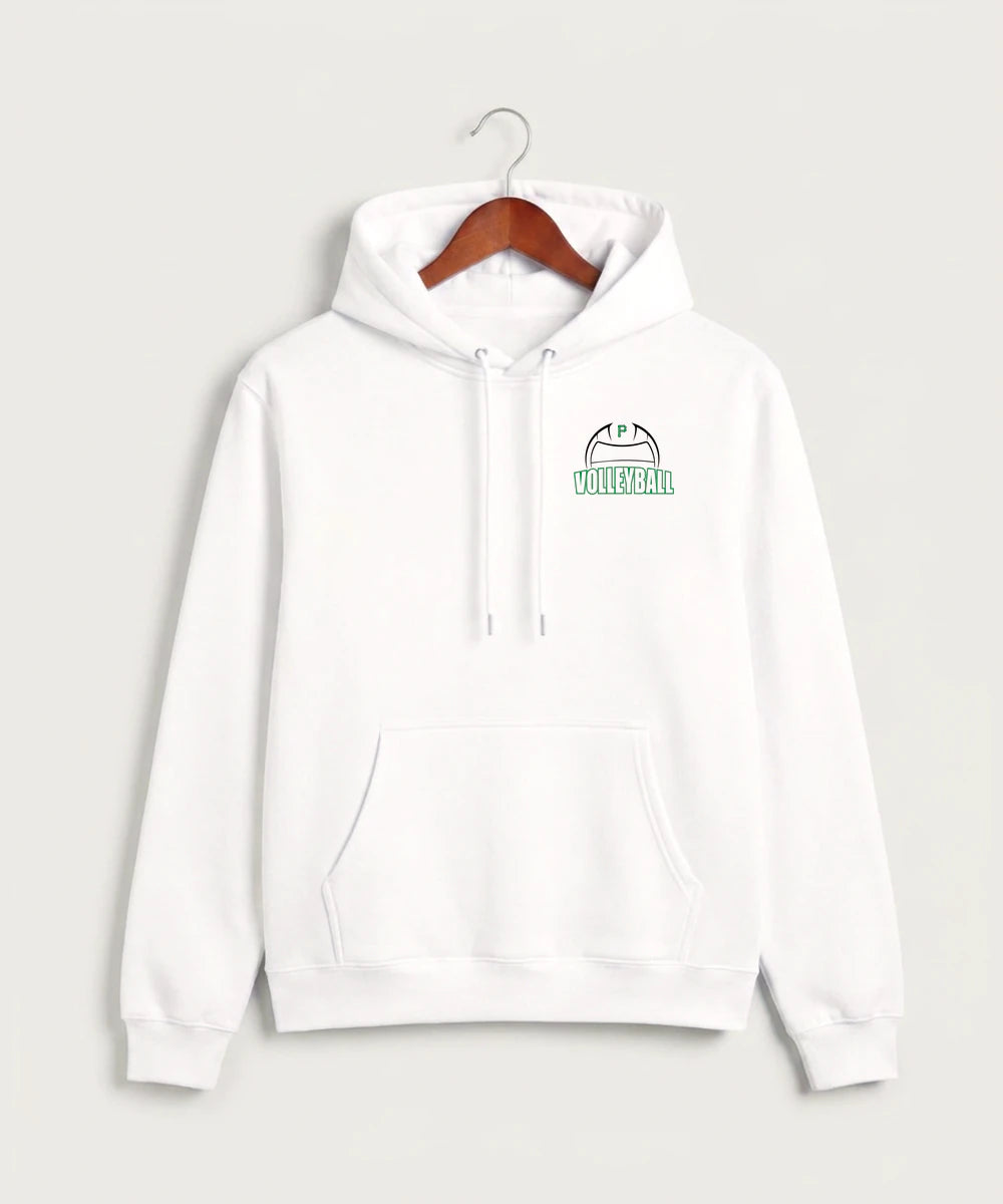 Pipestone Area High School Volleyball (Girls) - White Hoodie Value - Left Chest