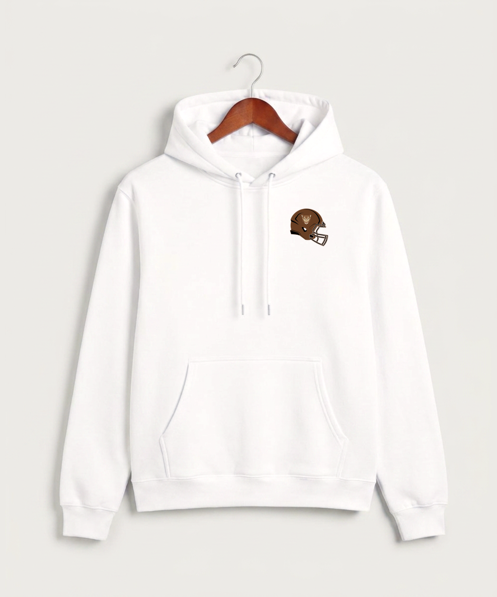 Ada Borup High School Football (Boys) - White Hoodie Value - Left Chest