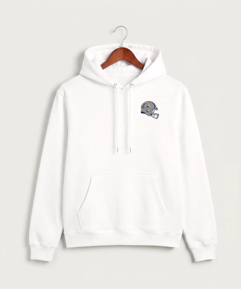 Braham Area High School Football (Boys) - White Hoodie Value - Left Chest