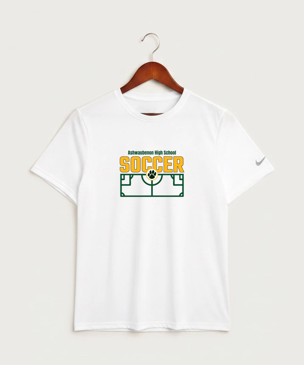 Ashwaubenon High School Soccer (Boys) - White Nike Swoosh Sleeve rLegend Tee NKDX8730