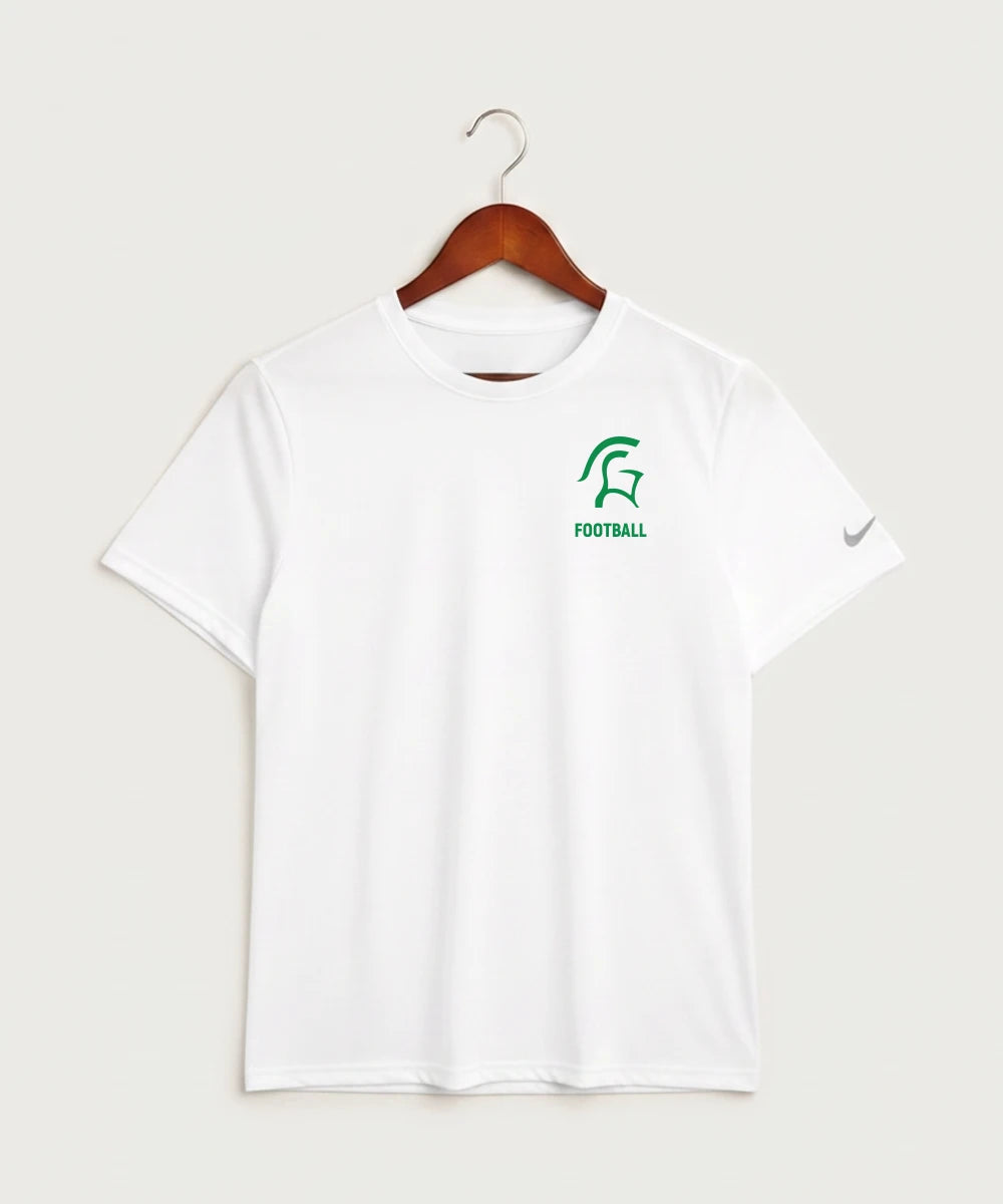 La Crescent-Hokah High School Football (Boys) - White Nike Swoosh Sleeve rLegend Tee NKDX8730