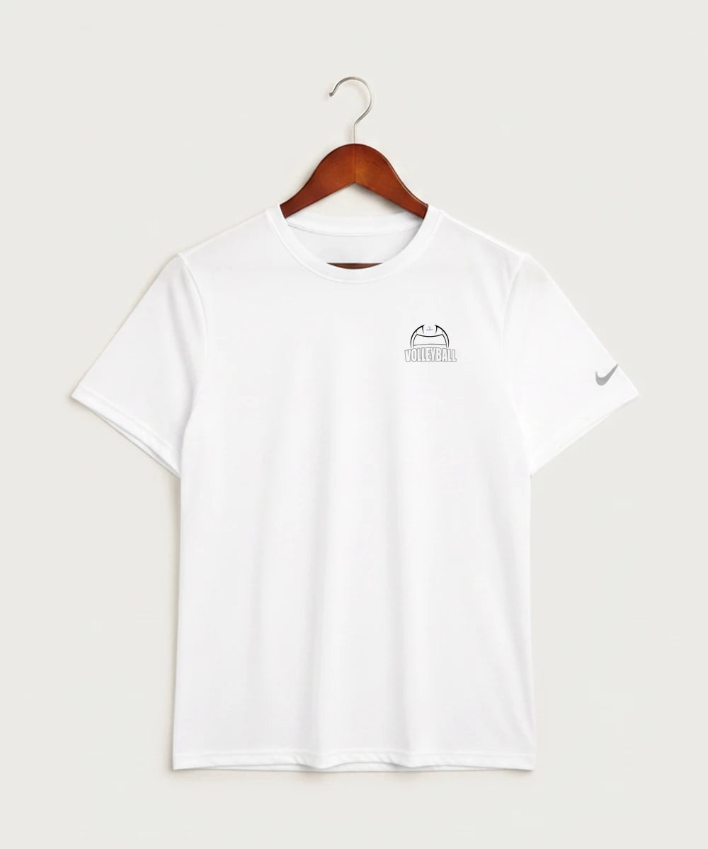 Long Prairie Grey Eagle High School Volleyball (Girls) - White Nike Swoosh Sleeve rLegend Tee NKDX8730