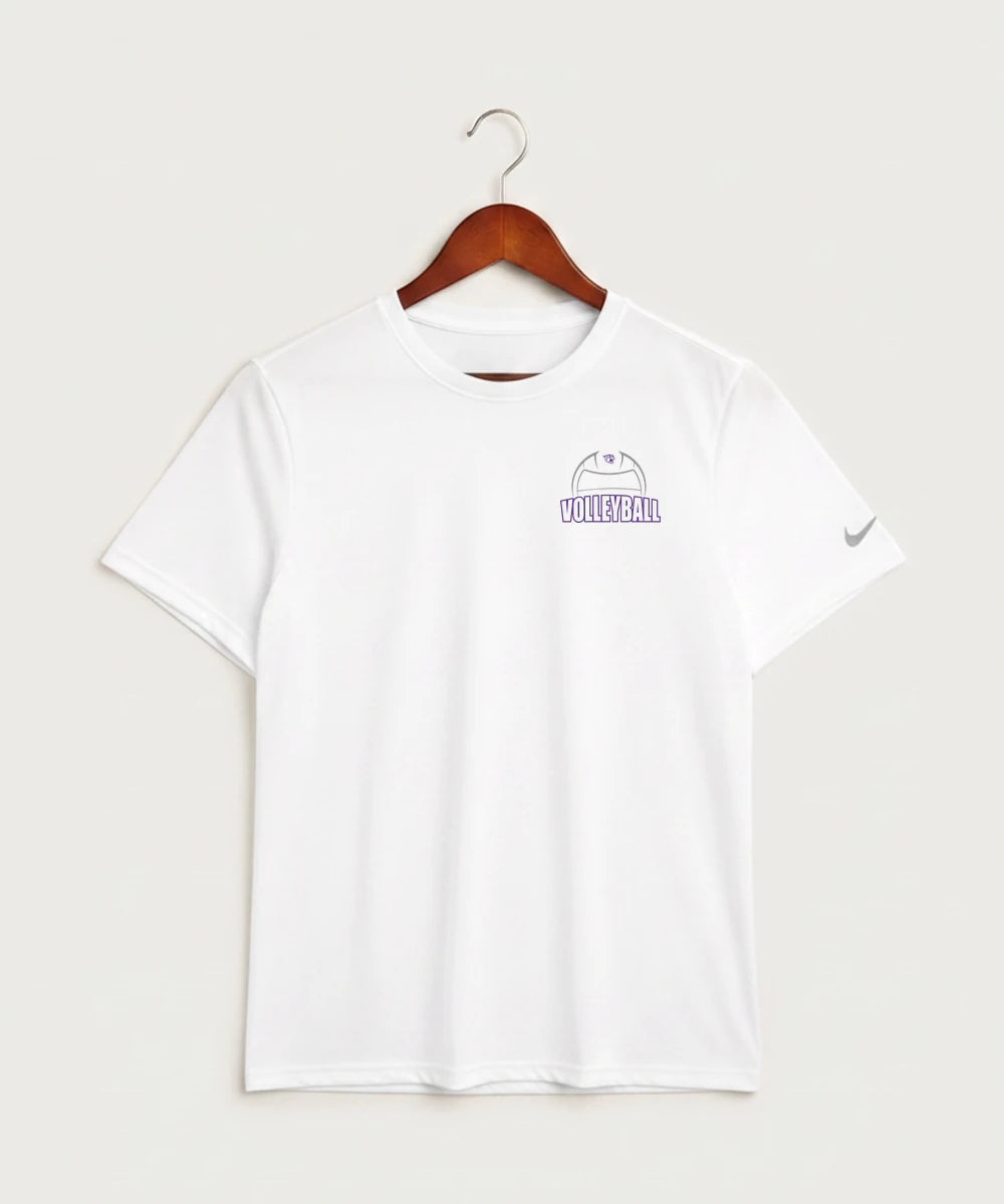 Goodhue High School Volleyball (Girls) - White Nike Swoosh Sleeve rLegend Tee NKDX8730