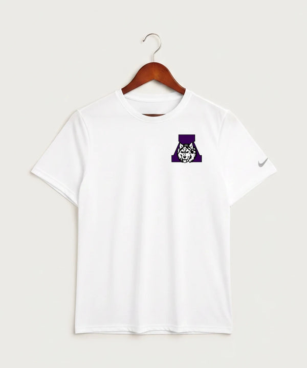 Albany High School Cheerleading - White Nike Swoosh Sleeve rLegend Tee NKDX8730