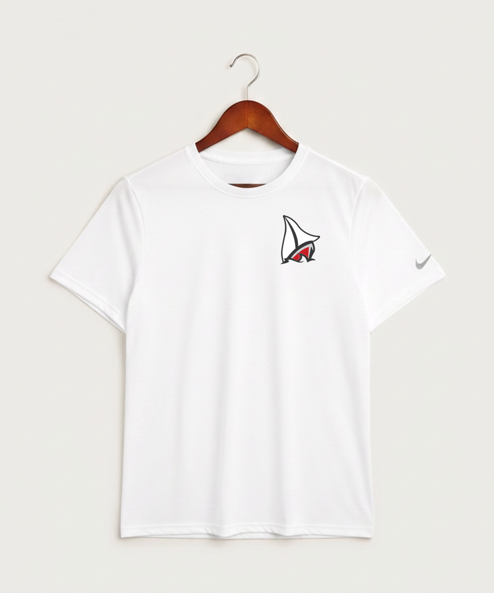 Detroit Lakes Community High School Football (Boys) - White Nike Swoosh Sleeve rLegend Tee NKDX8730