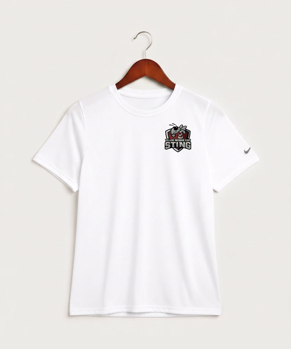 Yellow Medicine East High School Football (Boys) - White Nike Youth Swoosh Sleeve rLegend Tee NKDX8787