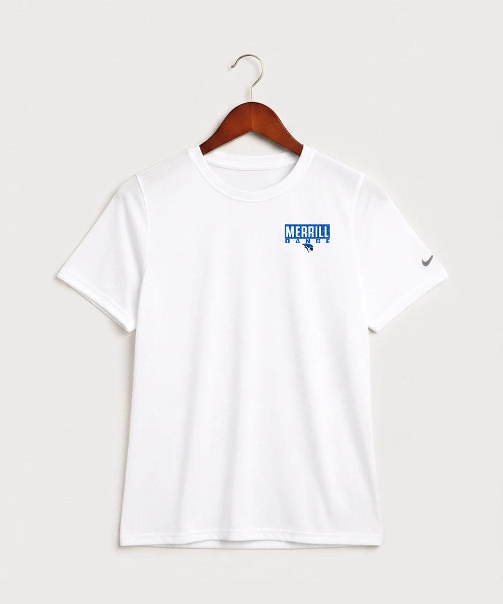Merrill Dance and Cheer - White Nike Youth Swoosh Sleeve rLegend Tee NKDX8787