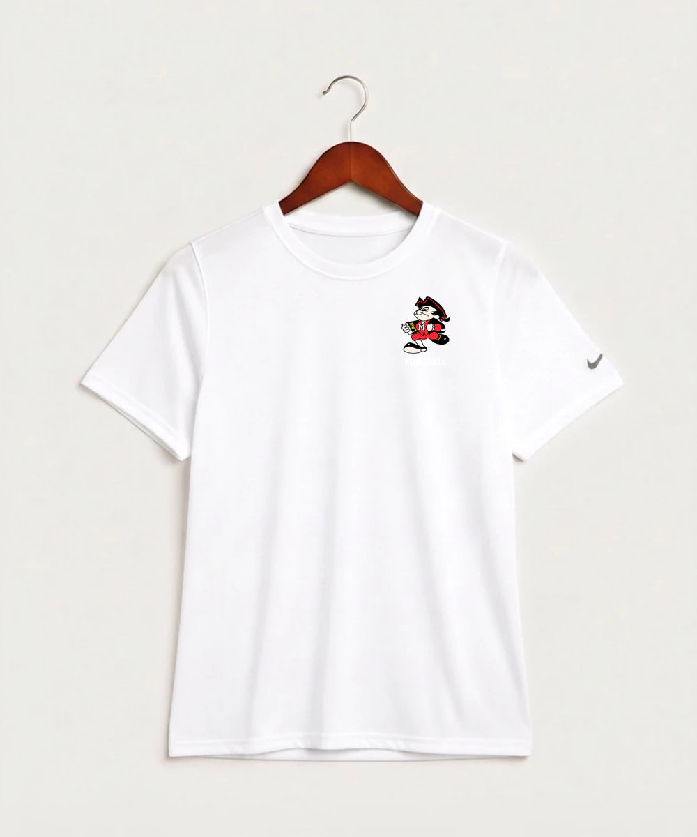 John Marshall High School Basketball (Boys) - White Nike Youth Swoosh Sleeve rLegend Tee NKDX8787