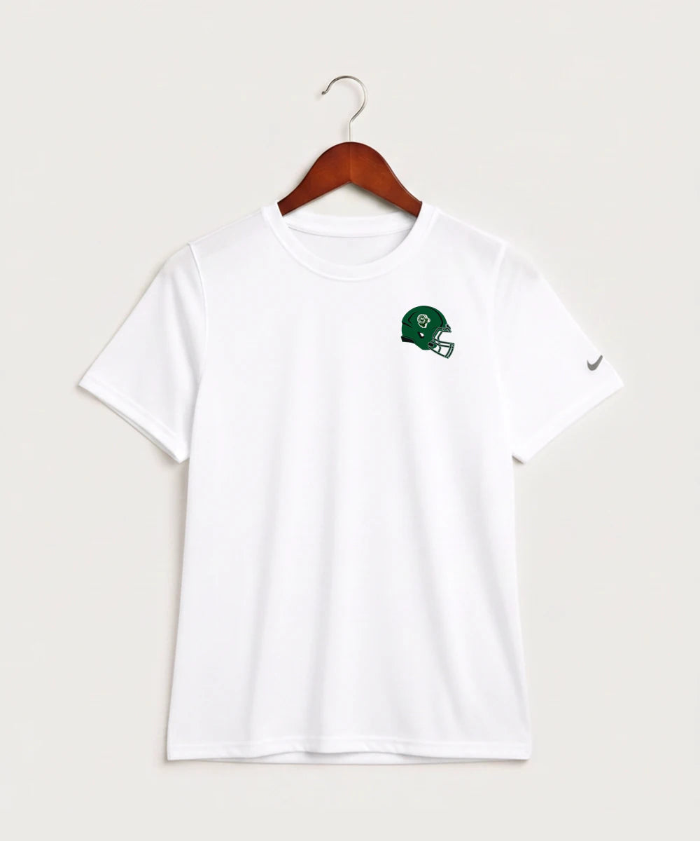 Roseau High School Football (Boys) - White Nike Youth Swoosh Sleeve rLegend Tee NKDX8787