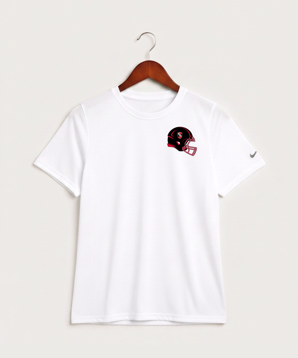 Saint James High School Football (Boys) - White Nike Youth Swoosh Sleeve rLegend Tee NKDX8787