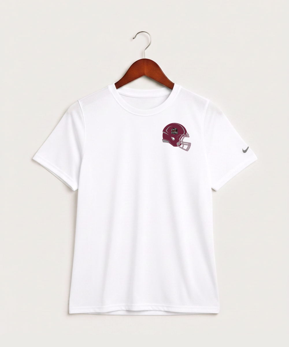 Yellow Medicine East High School Football (Boys) - White Nike Youth Swoosh Sleeve rLegend Tee NKDX8787
