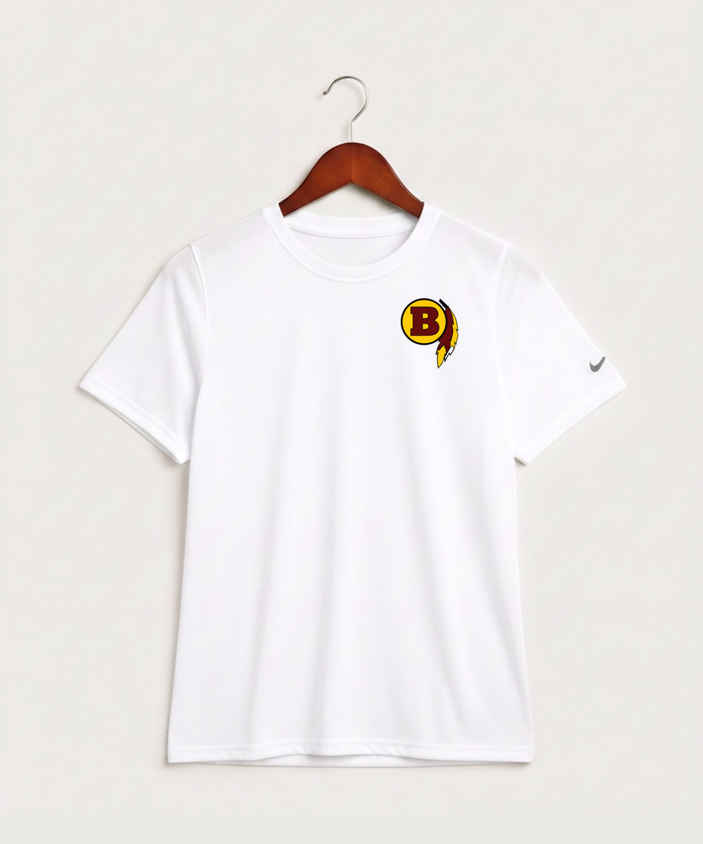 Benson High School Football (Boys) - White Nike Youth Swoosh Sleeve rLegend Tee NKDX8787