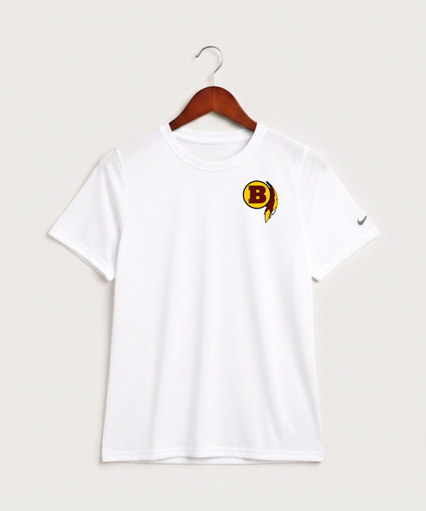Benson High School Football (Boys) - White Nike Youth Swoosh Sleeve rLegend Tee NKDX8787
