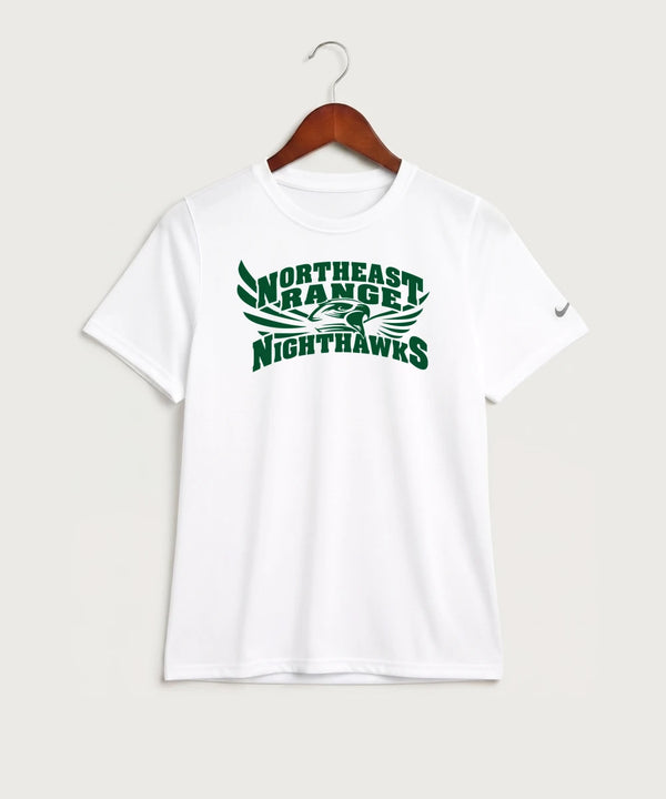 Northeast Range High School Volleyball (Girls) - White Nike Youth Swoosh Sleeve rLegend Tee NKDX8787