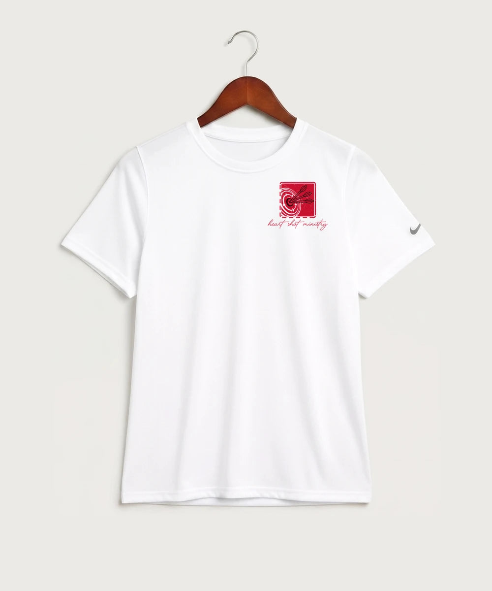 Heart Shot Ministry Archery Team Store - White Nike Youth Swoosh Sleeve rLegend Tee NKDX8787