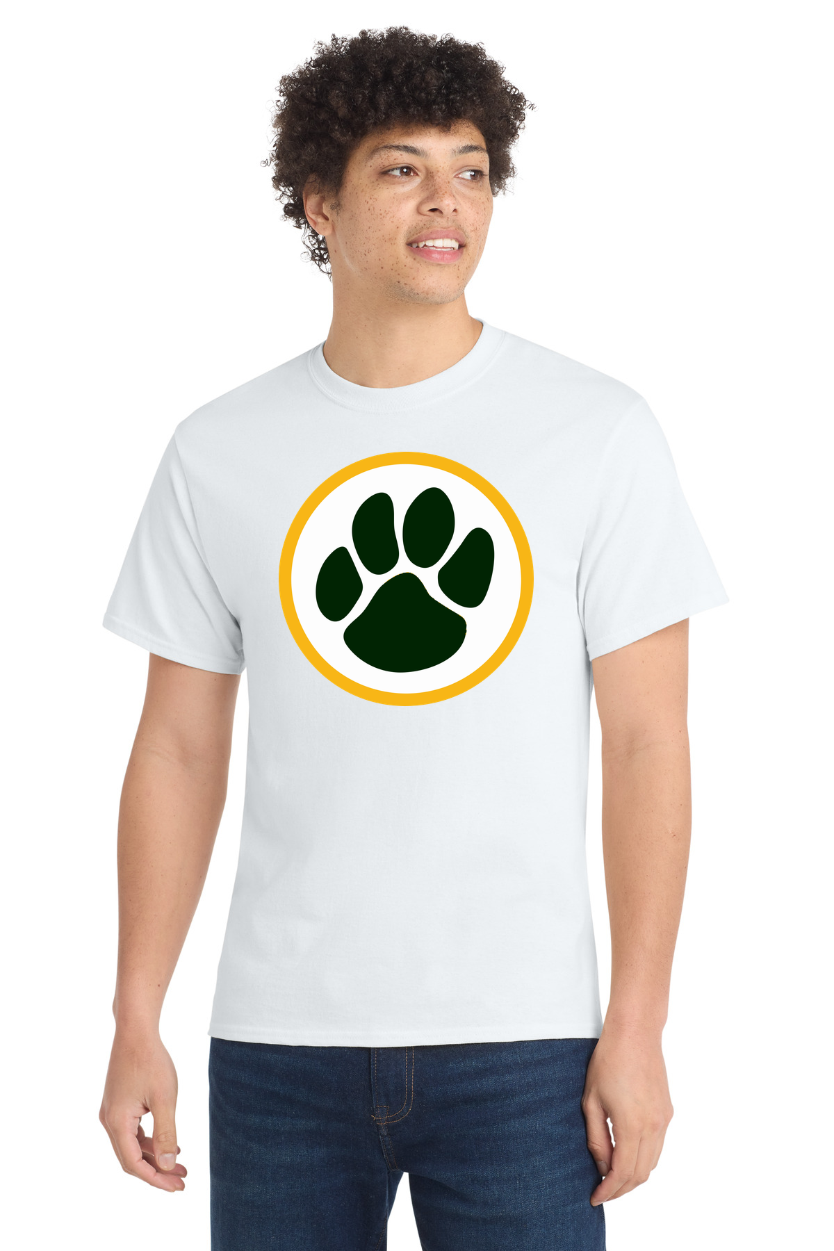 Ashwaubenon High School Football (Boys) - White Port & Co Core Cotton Tee. PC54