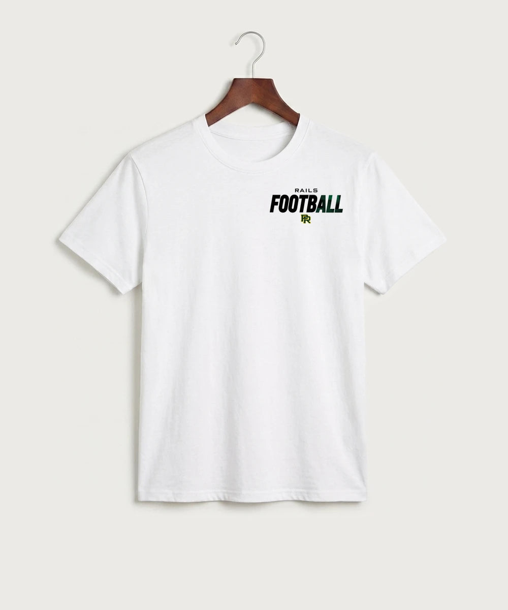 Proctor High School Football (Boys) - White Port & Co Core Cotton Tee. PC54