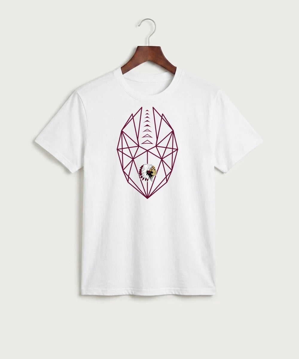 Stockton High School Football - White Port & Co Core Cotton Tee. PC54