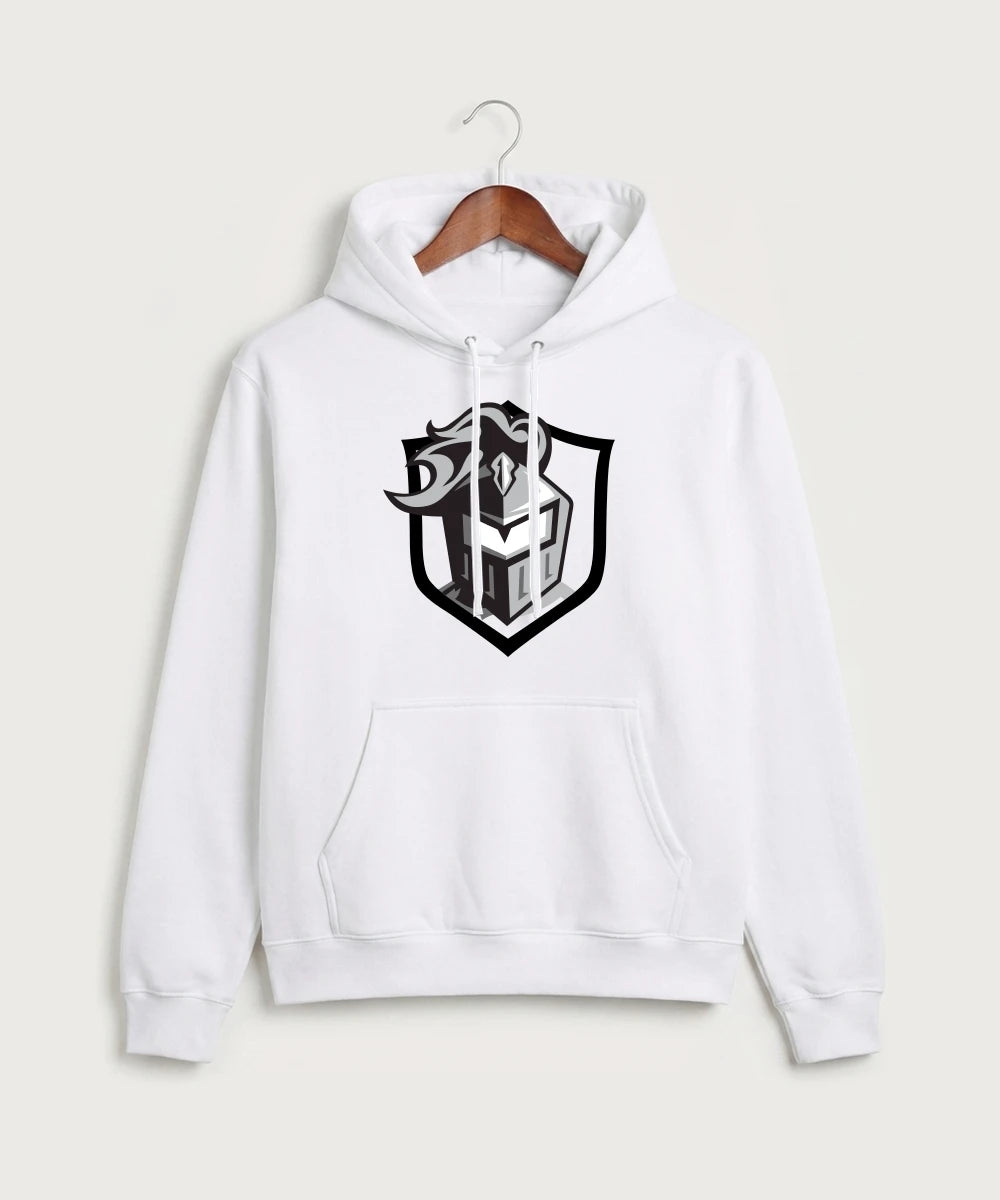 Kingsland High School Volleyball (Girls) - White Port & Co Core Fleece Pullover Hooded Sweatshirt. PC78H