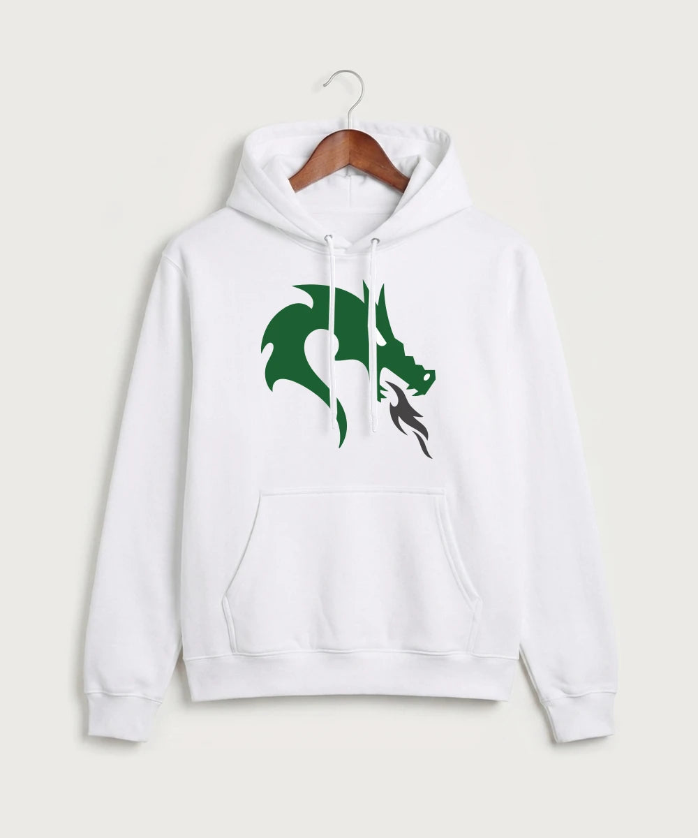 Pine City High School Football (Boys) - White Port & Co Core Fleece Pullover Hooded Sweatshirt. PC78H