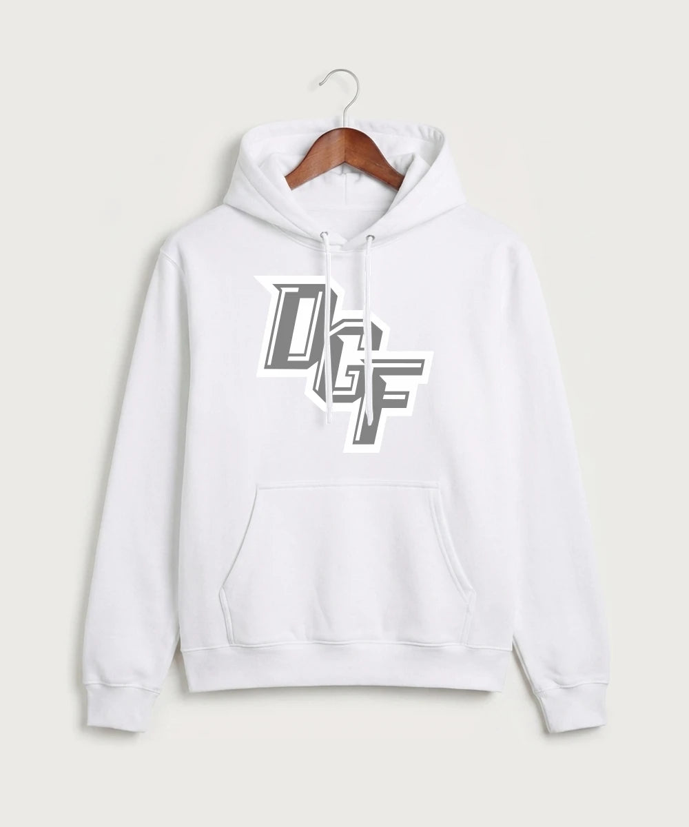 DGF High School Football (Boys) - White Port & Co Core Fleece Pullover Hooded Sweatshirt. PC78H