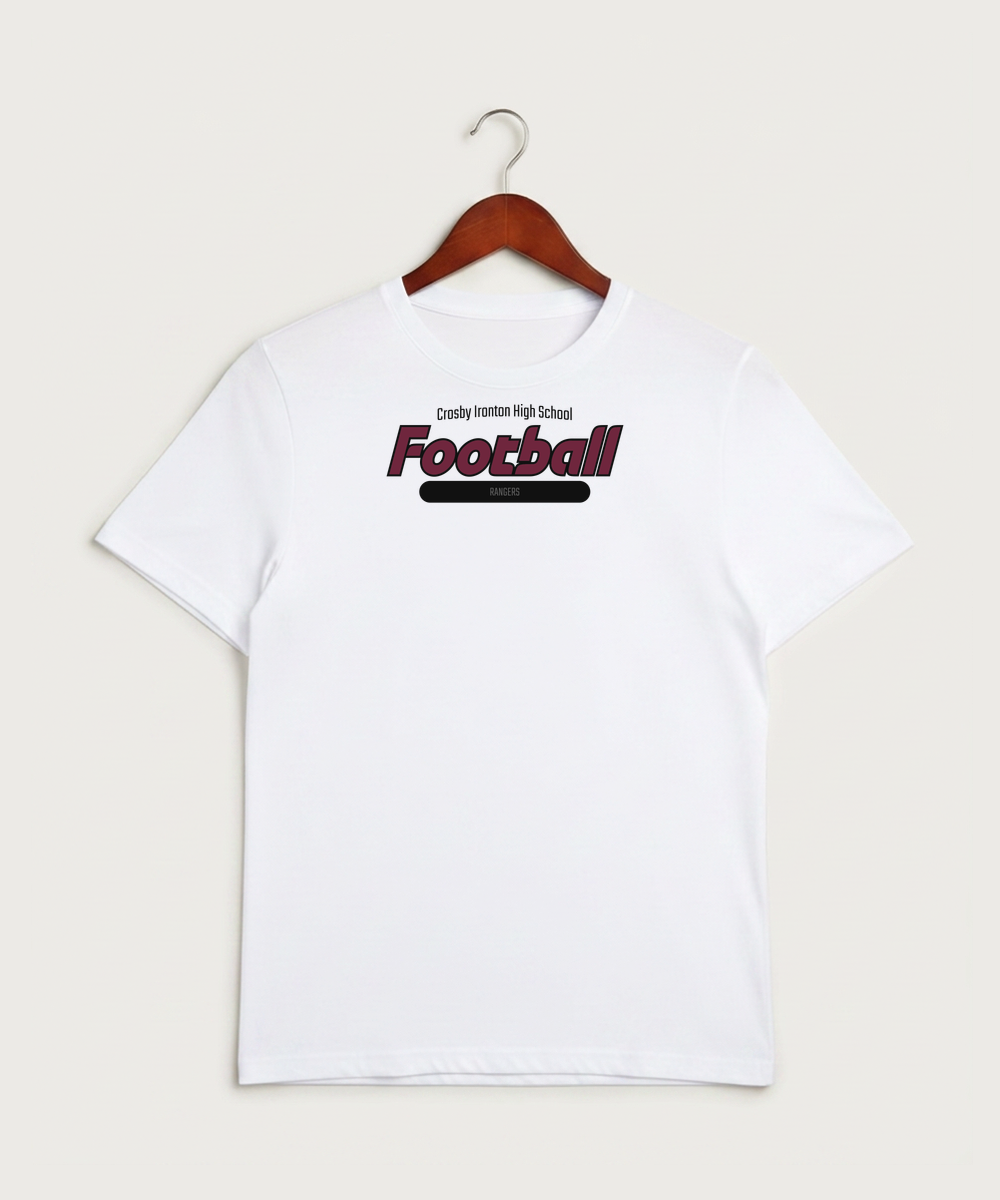 Crosby Ironton High School Football (Boys) - White Sport-Tek PosiCharge Competitor Tee. ST350