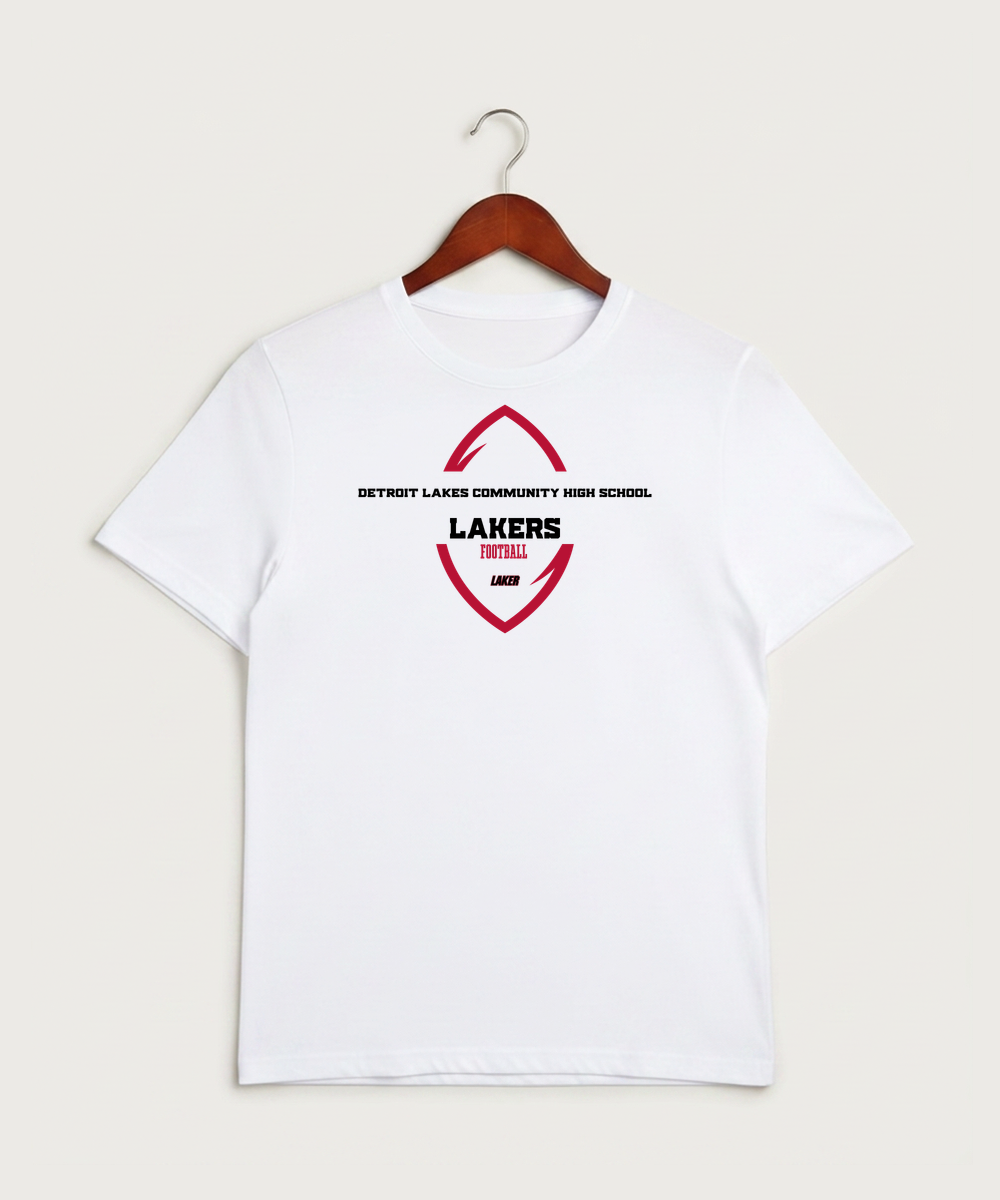 Detroit Lakes Community High School Football (Boys) - White Sport-Tek PosiCharge Competitor Tee. ST350