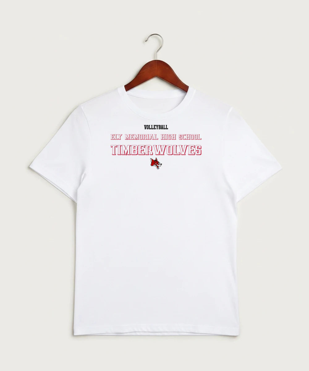 Ely Memorial High School Volleyball (Girls) - White Sport-Tek PosiCharge Competitor Tee. ST350