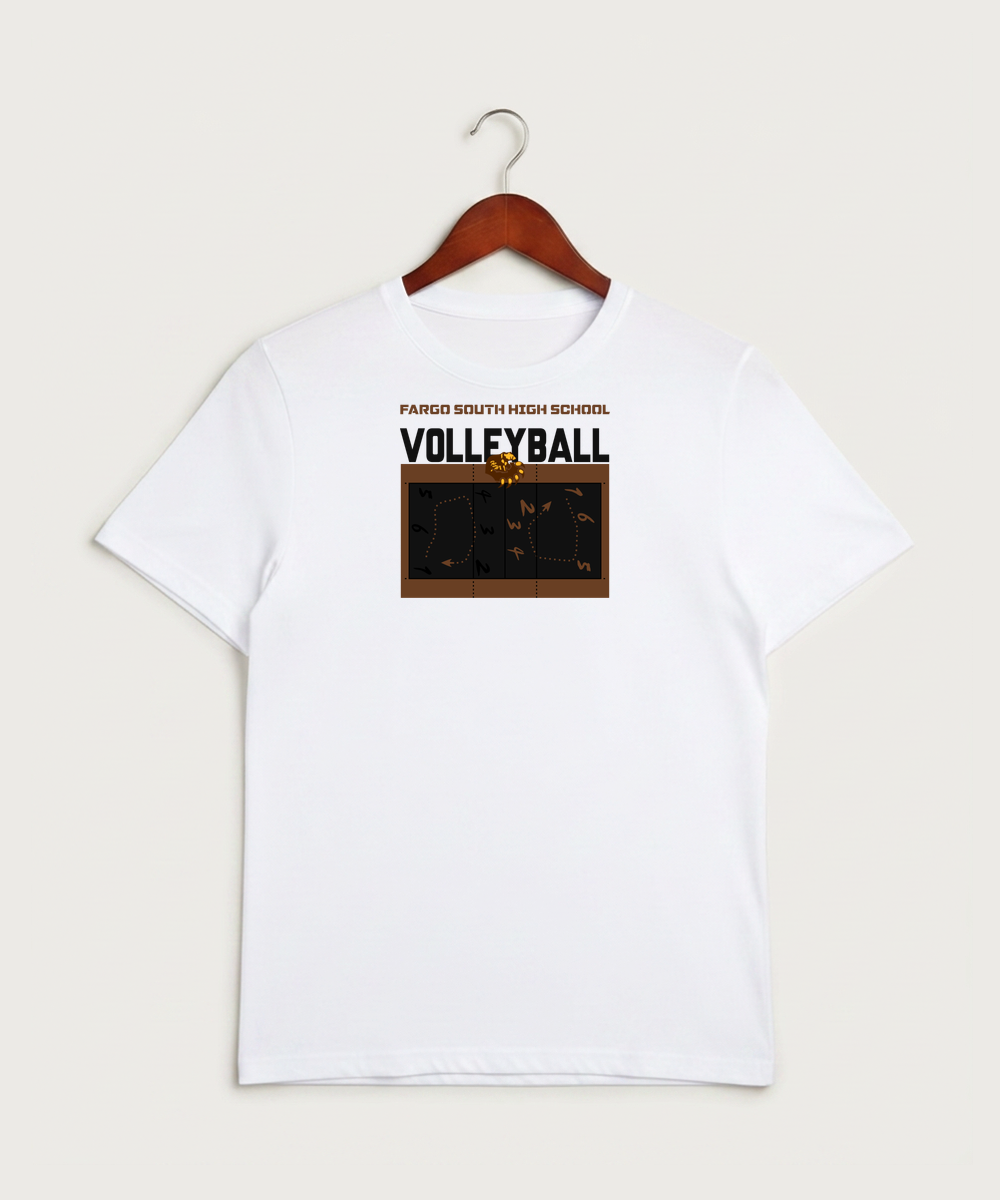 Fargo South High School Volleyball (Girls) - White Sport-Tek PosiCharge Competitor Tee. ST350