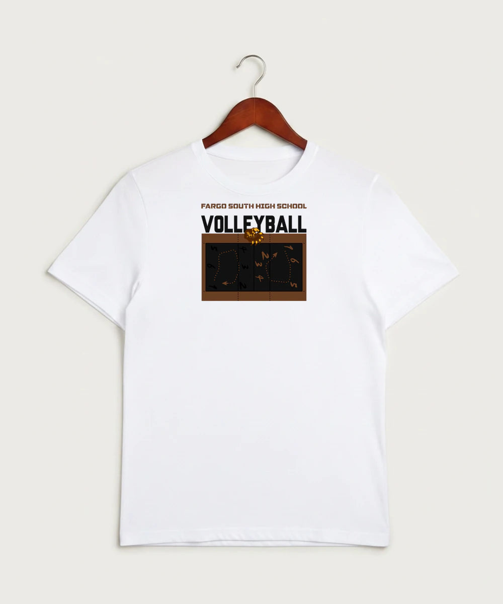 Fargo South High School Volleyball (Girls) - White Sport-Tek PosiCharge Competitor Tee. ST350