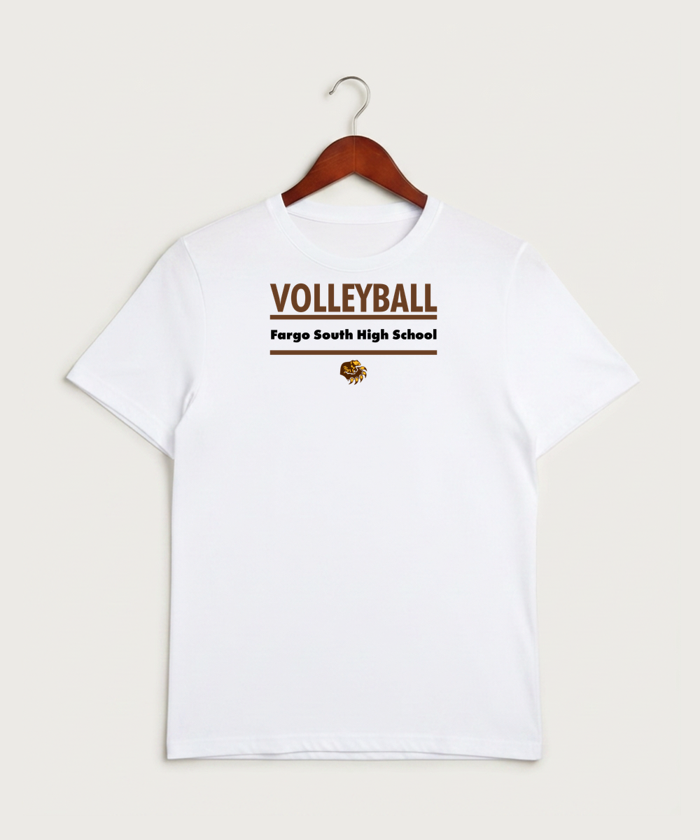Fargo South High School Volleyball (Girls) - White Sport-Tek PosiCharge Competitor Tee. ST350
