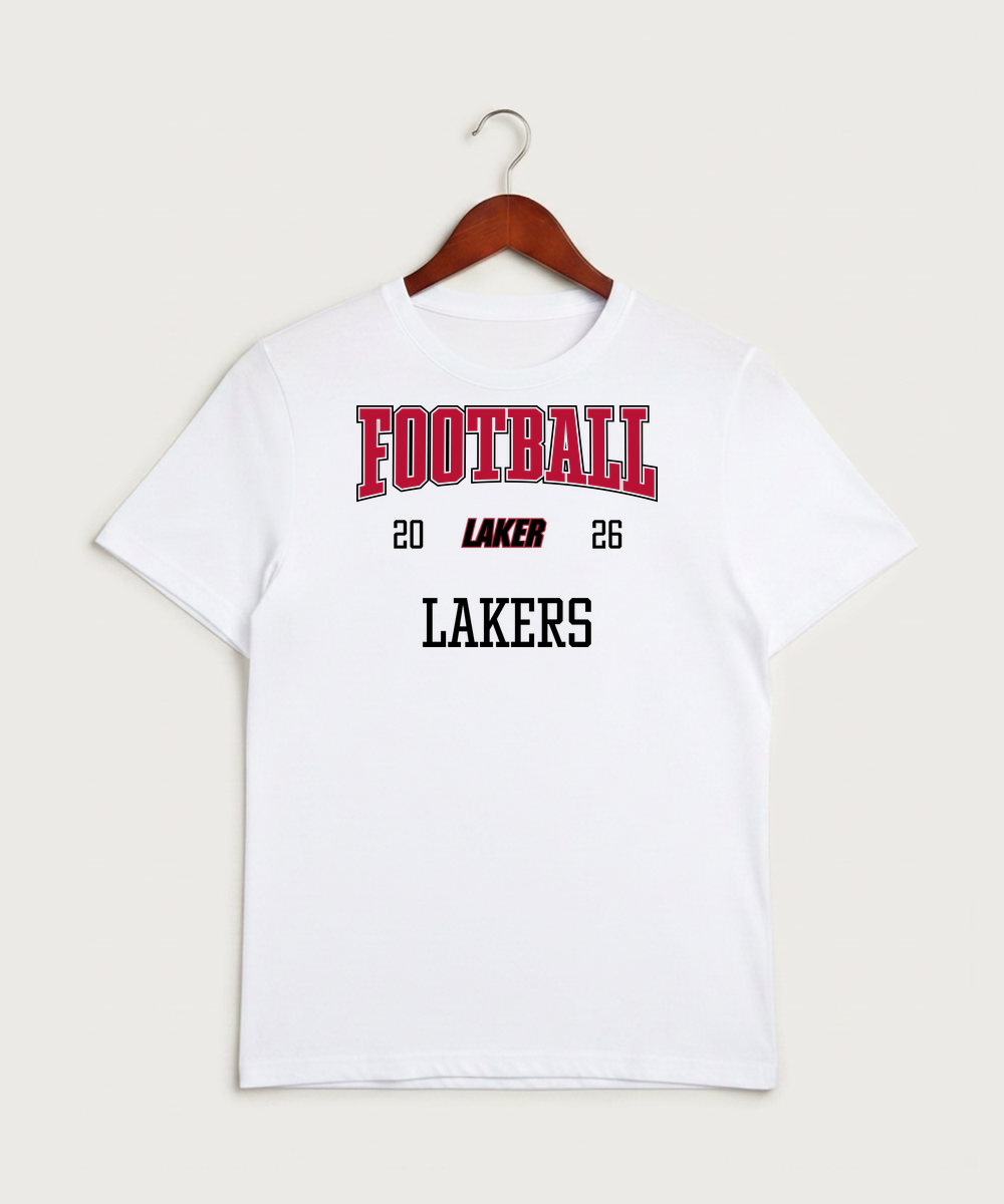 Detroit Lakes Community High School Football (Boys) - White Sport-Tek PosiCharge Competitor Tee. ST350