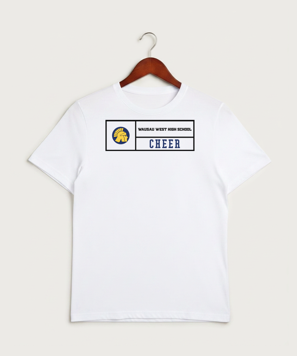 Wausau West High School Cheer - White Sport-Tek PosiCharge Competitor Tee. ST350