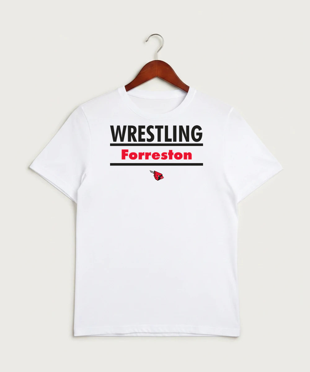 Forreston Wrestling - White Sport-Tek PosiCharge Competitor Tee. ST350