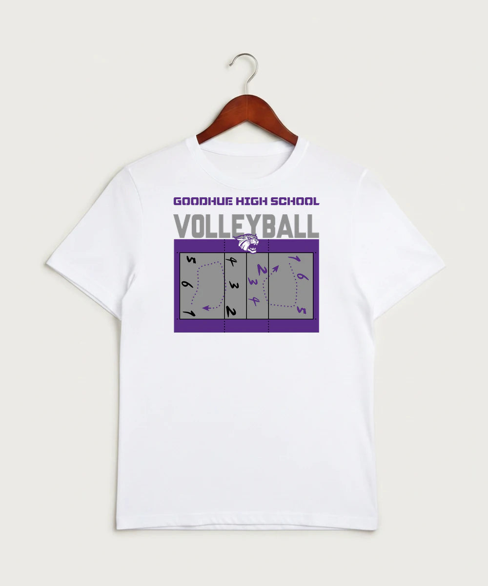 Goodhue High School Volleyball (Girls) - White Sport-Tek PosiCharge Competitor Tee. ST350