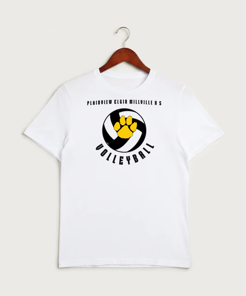 Plainview Elgin Millville H S Volleyball (Girls) - White Sport-Tek PosiCharge Competitor Tee. ST350