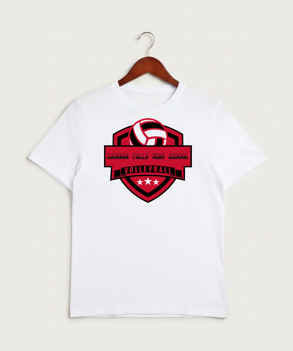 Cannon Falls High School Volleyball (Girls) - White Sport-Tek PosiCharge Competitor Tee. ST350