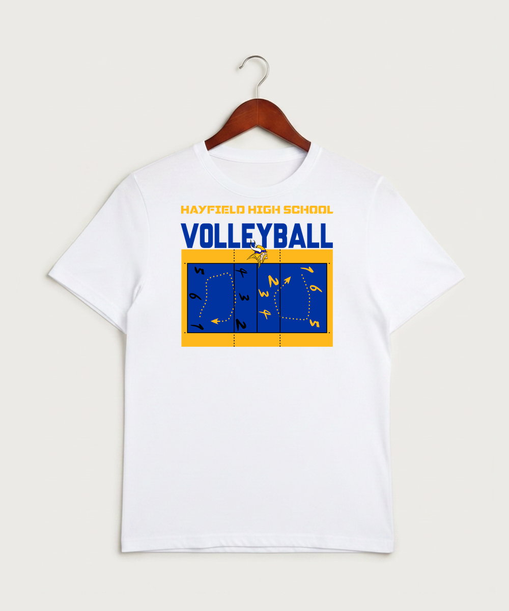 Hayfield High School Volleyball (Girls) - White Sport-Tek PosiCharge Competitor Tee. ST350