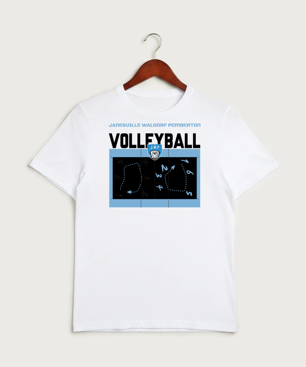 Janesville Waldorf Pemberton Volleyball (Girls) - White Sport-Tek PosiCharge Competitor Tee. ST350