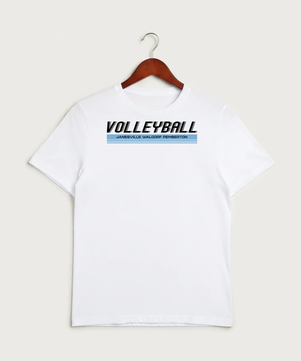 Janesville Waldorf Pemberton Volleyball (Girls) - White Sport-Tek PosiCharge Competitor Tee. ST350