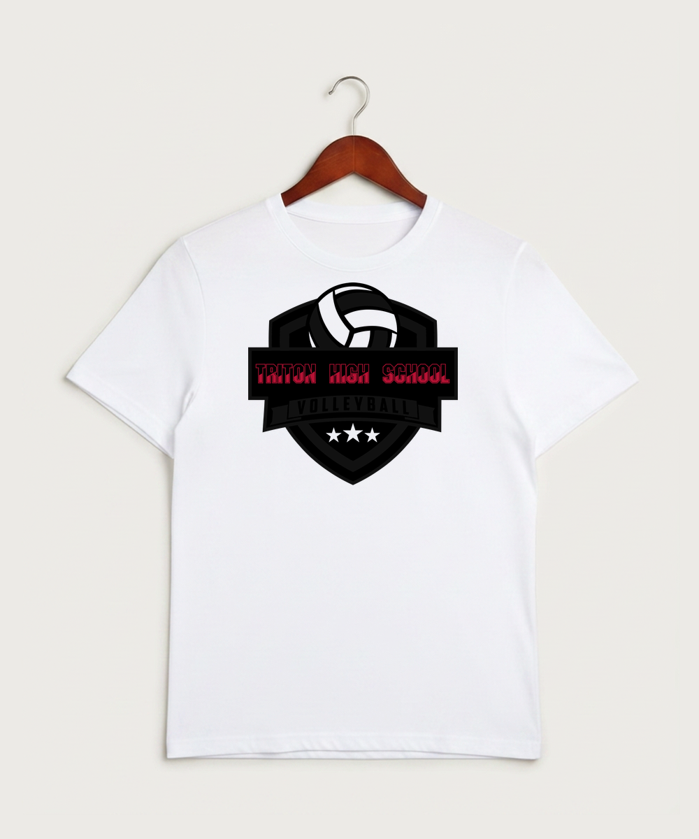 Triton High School Volleyball (Girls) - White Sport-Tek PosiCharge Competitor Tee. ST350
