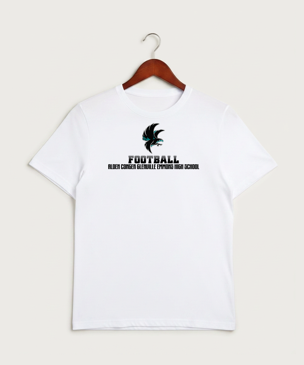 Alden-Conger-Glenville Emmons High School Football (Boys) - White Sport-Tek PosiCharge Competitor Tee. ST350