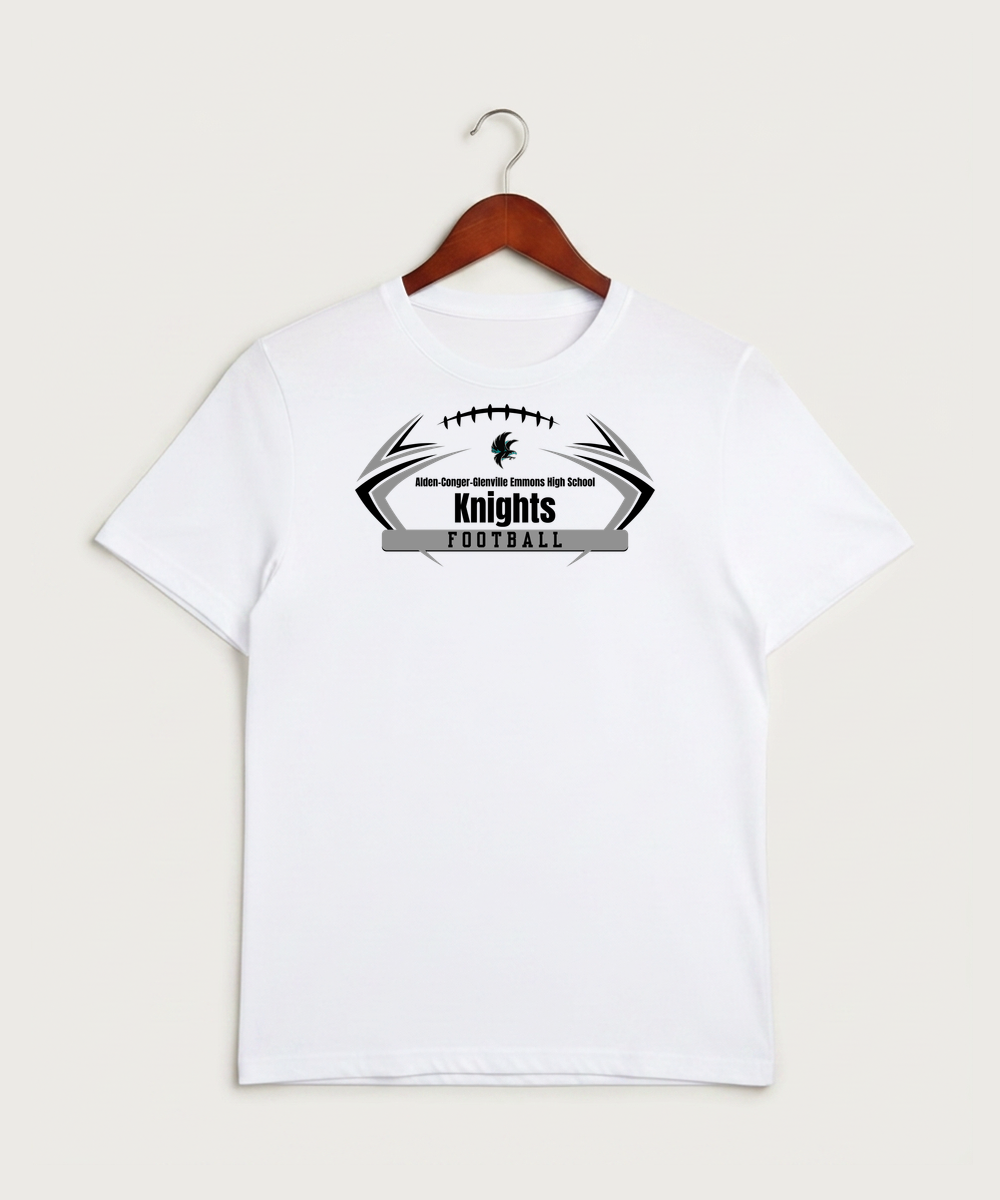 Alden-Conger-Glenville Emmons High School Football (Boys) - White Sport-Tek PosiCharge Competitor Tee. ST350