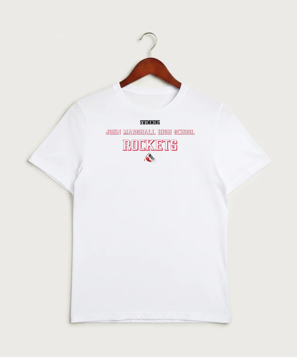 John Marshall High School Swim Dive Girls - White Sport-Tek PosiCharge Competitor Tee. ST350