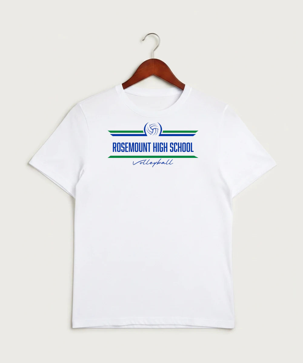 Rosemount High School Volleyball (Girls) - White Sport-Tek PosiCharge Competitor Tee. ST350
