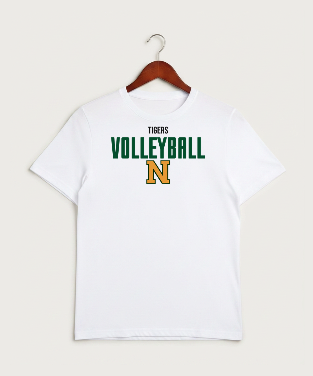 Nevis High School Volleyball (Girls) - White Sport-Tek PosiCharge Competitor Tee. ST350