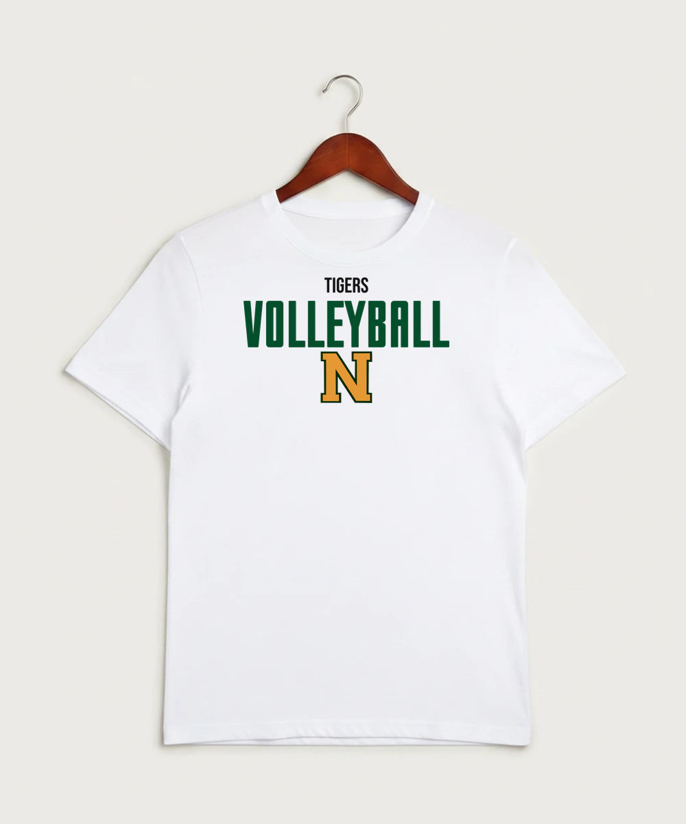 Nevis High School Volleyball (Girls) - White Sport-Tek PosiCharge Competitor Tee. ST350