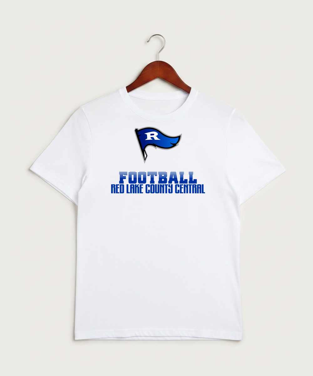 Red Lake County Central Football (Boys) - White Sport-Tek PosiCharge Competitor Tee. ST350