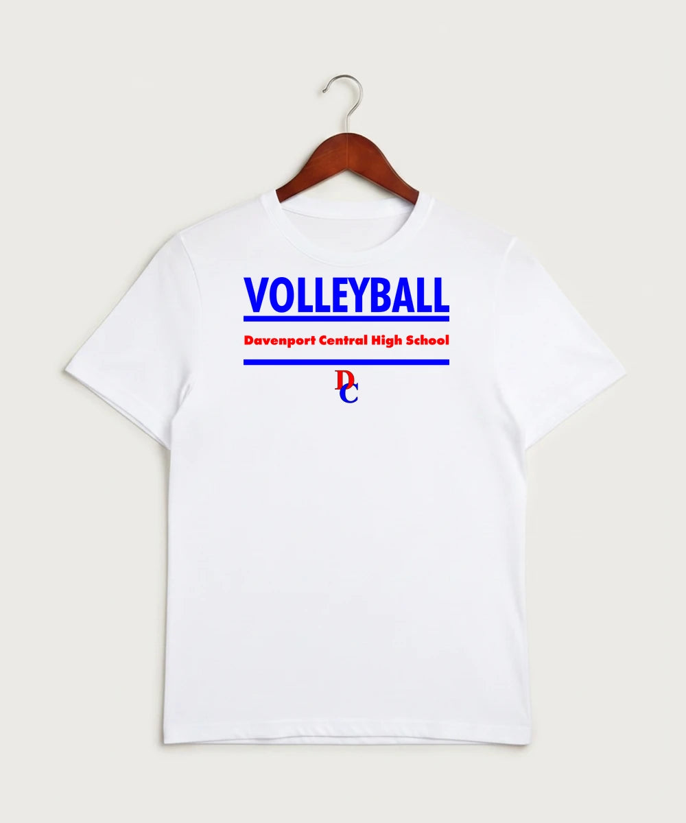 Davenport Central High School Volleyball (Girls) - White Sport-Tek PosiCharge Competitor Tee. ST350